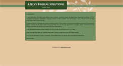 Desktop Screenshot of kellysbiblicalsolutions.com